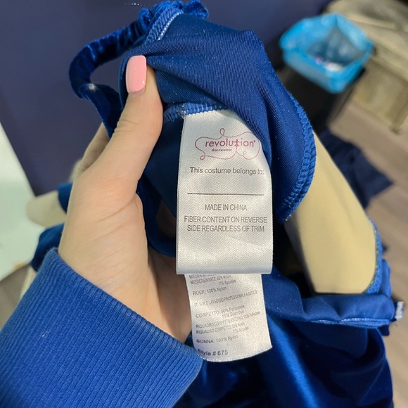 Revolution Blue & Gold Ballet Dance Costume - Picture 3 of 4